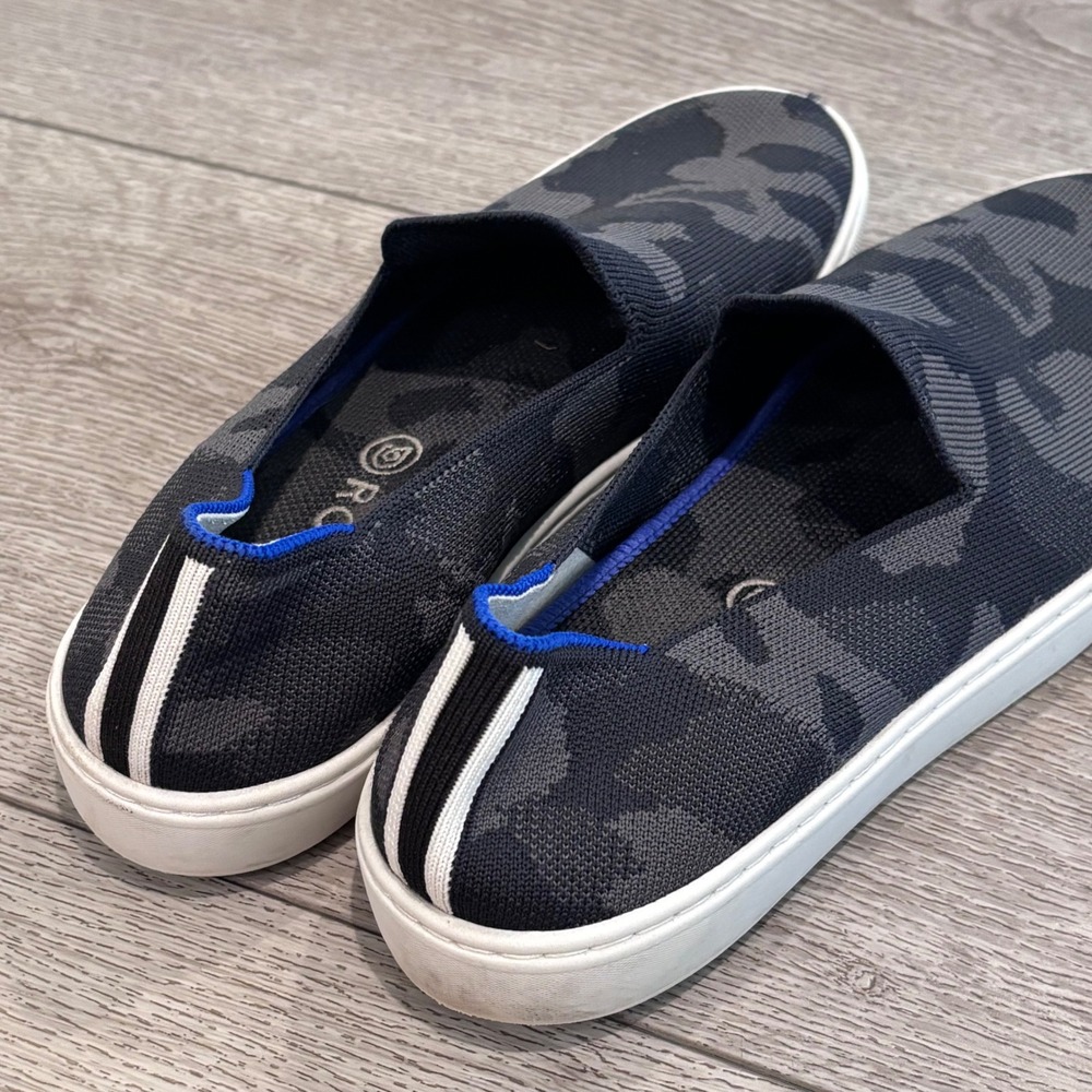 Rothys The Sneaker Womens‎ 10 Grey Camo Slip On Knit Sustainable Washable Shoes - Picture 3 of 6
